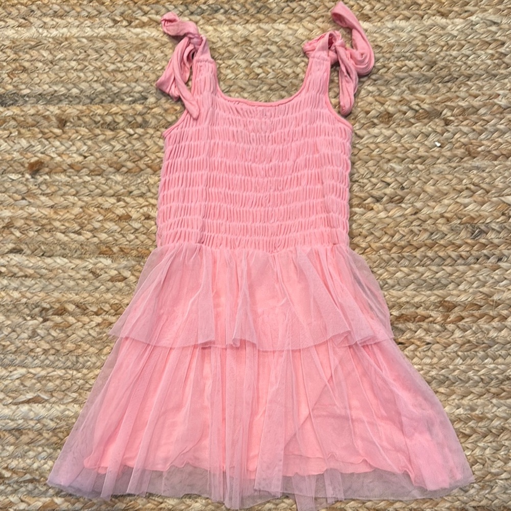 Flowers by Zoe Pink Sleeveless Dress with Tulle Skirt 6x